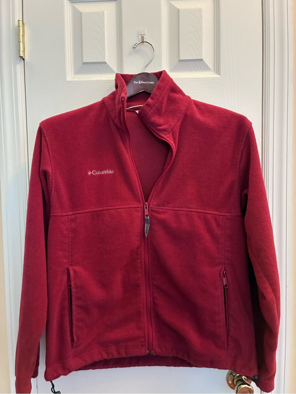 Columbia Sportswear Men’s Burgundy Full-Zip Fleece Jacket size Medium